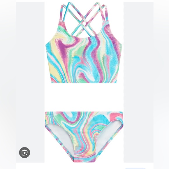 Kanu Surf Waverly Tankini Due Pezzi Per Bambine E Ragazze: Costume Con Criss-Cross, UPF 50+, Nero (Taglia 10) - 4
